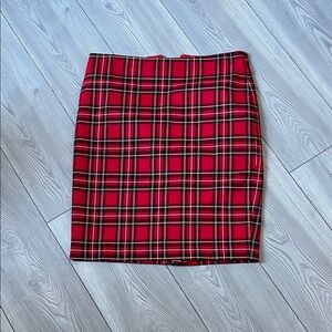 J. Crew Red Plaid Women's Skirt